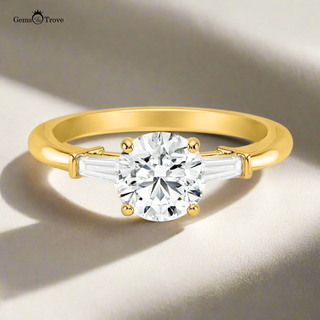 Three Stone Lab-grown Diamond Ring Women