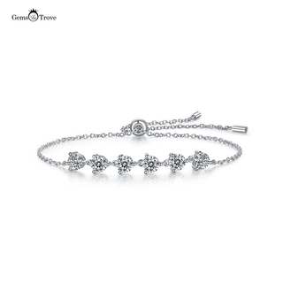 Radiant Moissanite Round Bracelet