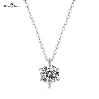 Moissanite Solitaire Necklace Pendant