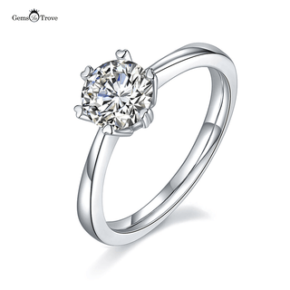 ROUND MOISSANITE 6-PRONG RING