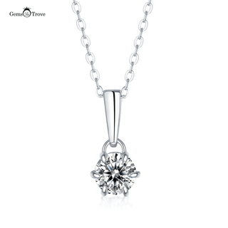 Moissanite Dolitaire 6 claw Pendant