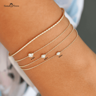 Minimalist Diamond Chain Bracelet