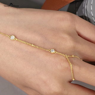 Hand Chain Moissanite Bracelet