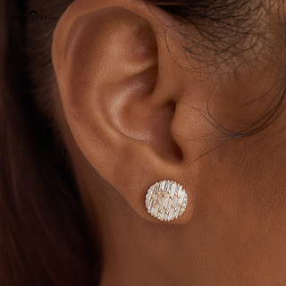 Baguette Diamond Cluster Earrings