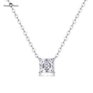 Asscher Moissanite Pendant Necklace