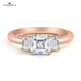 Asscher Triple Shine Ring