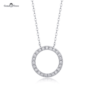 Radiant Moissanite Circle Pendant