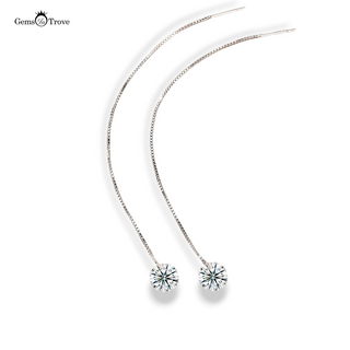 Moissanite White Dangle Earrings