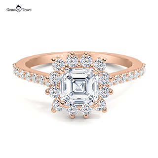 Dazzling Asscher Halo Sunburst