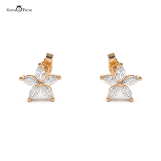 Marquise Diamond Floral Earrings