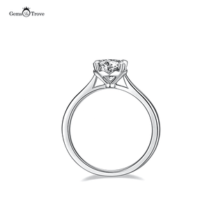 Hollow Heart Moissanite Diamond ring