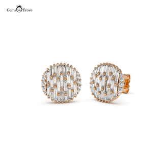 Baguette Diamond Cluster Earrings