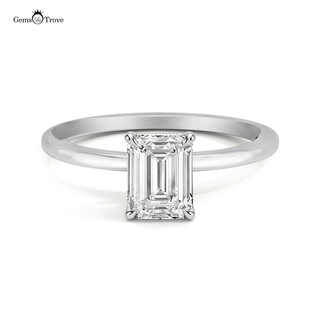 Devoted Heart Emerald Cut Ring