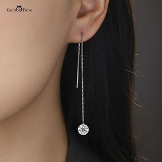 Moissanite White Dangle Earrings