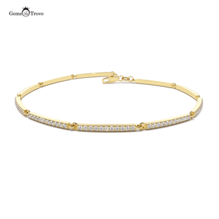 Sparkling Pave Diamond Bar Bracelet