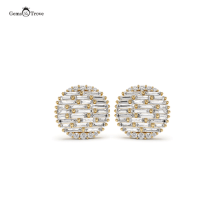 Baguette Diamond Cluster Earrings