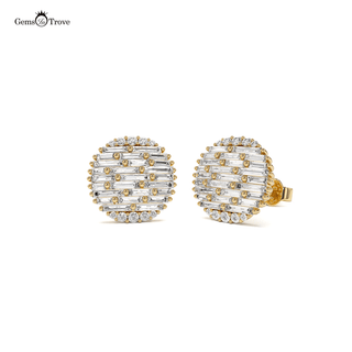 Baguette Diamond Cluster Earrings