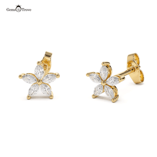 Marquise Diamond Floral Earrings