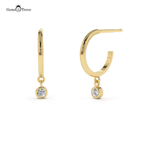 Dangling Round Diamond Earrings