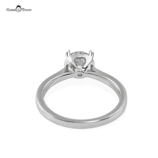 Hollow Heart Moissanite Diamond ring