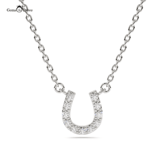 Diamond Horseshoe Pendant Necklace