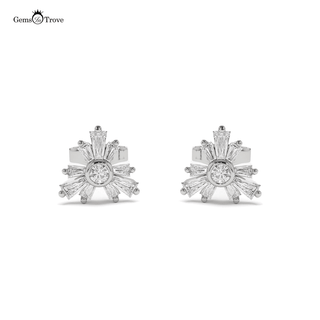 Sparkling Starburst Diamond Earrings