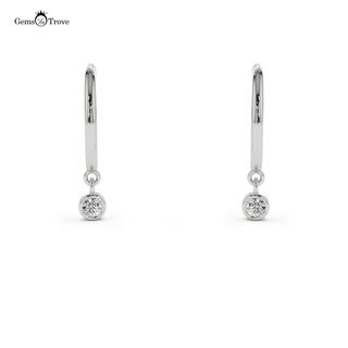 Dangling Round Diamond Earrings