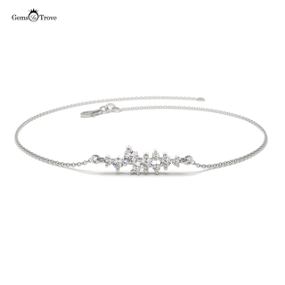 Sparkling Diamond Cluster Bracelet