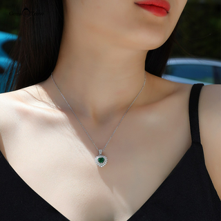 Emerald Heart Necklace Classic Design