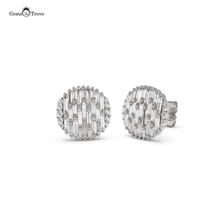 Baguette Diamond Cluster Earrings