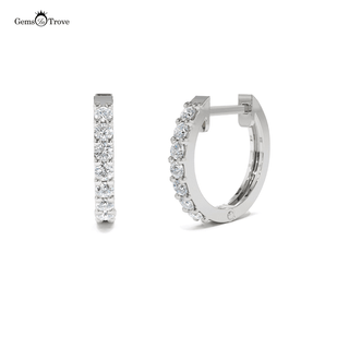 Elegant Diamond Huggie Hoop Earrings