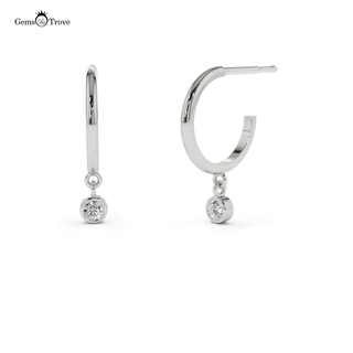 Dangling Round Diamond Earrings