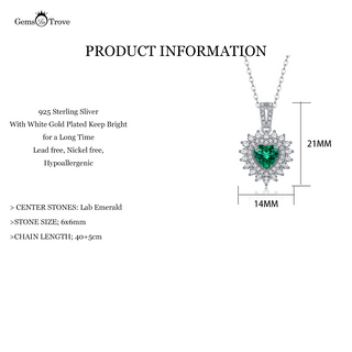 Emerald Heart Necklace Classic Design