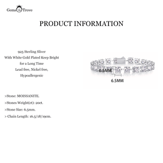 Elegant Moissanite Link Bracelet