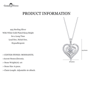 Lover’s Light moissanite pendant