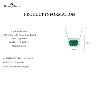 Emerald Cut Pendant Elegant Design