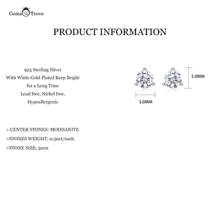 Elegant Round Moissanite Studs