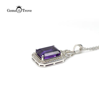 Amethyst Silver Pendant