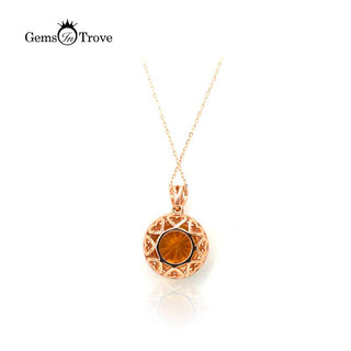 Citrine Silver Pendant