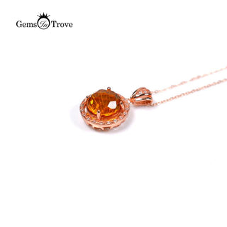 Citrine Silver Pendant